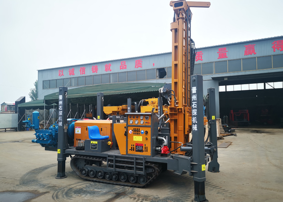 High Outriggers Pneumatic Drilling Rig Dth Rocky 350 Meters Borehole