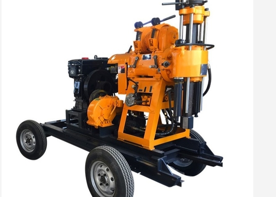 Mobile Easy Movement Diesel Engine Hydraulic 200m Depth Soil Test Drilling Machine for Construction