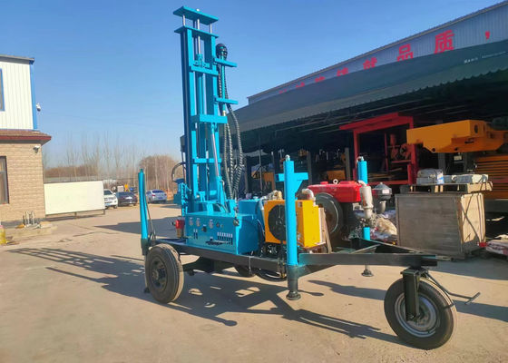 15kn Lifting Capacity Water Well Drilling Rig For Mud Drilling And 100m Drilling Depth