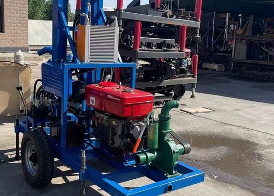 Compact 300mm Drilling Diameter Irrigation Water Drilling Rig For Shallow Borewell 60 Meters Depth