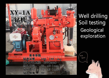 Drilling Depth 180M Water Well Drilling Rig , Borehole Drilling Machine