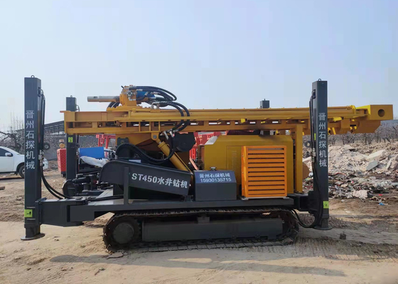Crawler Borehole 380V Water Well Drilling Rig Mining Pneumatic Dth