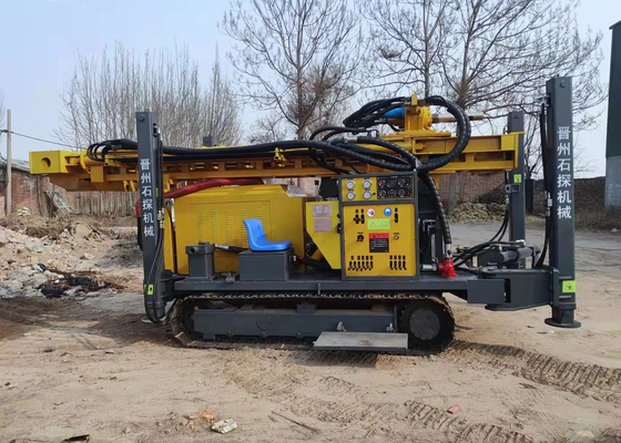 Depth 400m Hydraulic Water Drilling Machine Crawler Large Pneumatic