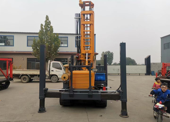 260 Meters Pneumatic Drilling Rig Crawler Mounted Water Well Machine Tunnel