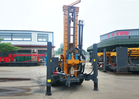 High Outriggers Pneumatic Drilling Rig Dth Rocky 350 Meters Borehole