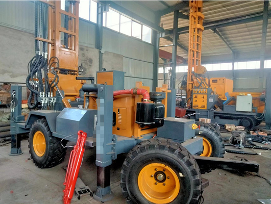 Water Well 380V Crawler Drilling Rig Machine Driven By Diesel Engine