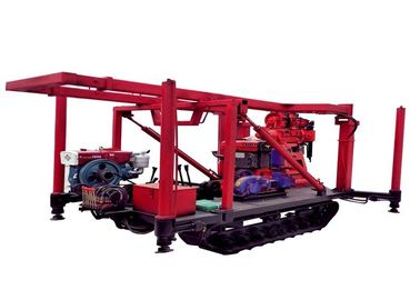 Hydraulic Tracked Mounted Water Well Drilling Rig With Single Axle Steering Brake