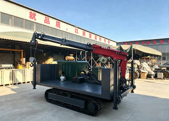 Multifunctional Steel Crawler Base with Mounted Telescopic Crane for Off-Road Engineering