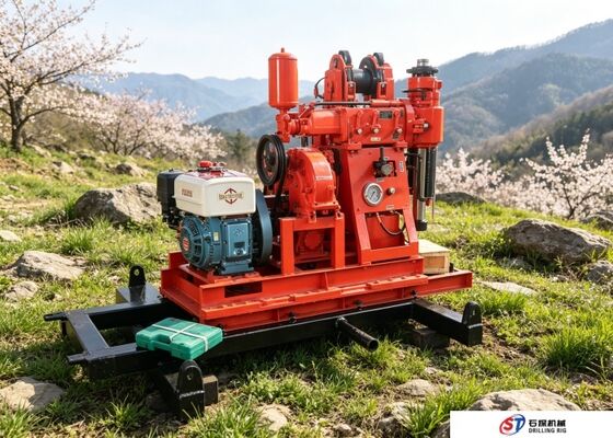 Easy Operation Diesel Engine Borehole Drilling Machine XY-1A For Exploration