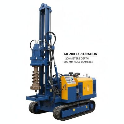 GK 200 Exploration Investigation Drilling Machine With 200 Meters Depth 300 MM Hole Diameter