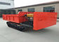 Steel Track Carrier Crawler Transporter Mine Dump Truck In Red Color