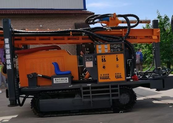 Full Hydraulic 350m 1.25mpa Crawler Mounted Drill Rig