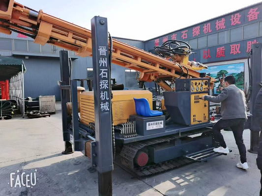 High Leg Pneumatic Hydraulic Crawler Drilling Rig Borehole 260m Depth