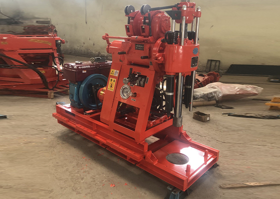 Diesel Engine XY-1 Soil Testing Drilling Rig 100m Depth BW 160 Mud Pump