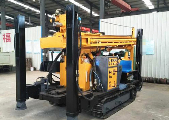 350 Meters Pneumatic Drilling Rig Positive Circulation Steel Crawler Mounted