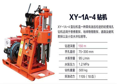 Easy Operation Core Drill Rig XY-1A Diesel Power Type With 90° - 75° Drilling Angle