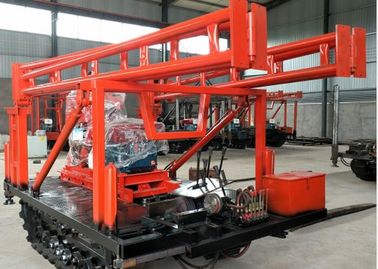 200m Depth Crawler Mounted Drill Rig Hydraulic Automatic Infeed For Building Exploration