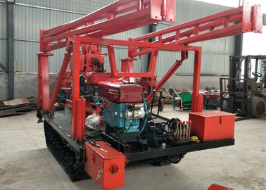 High Efficiency Hydraulic Crawler Drilling Rig / 100m Depth Small Water Well Drilling Rig