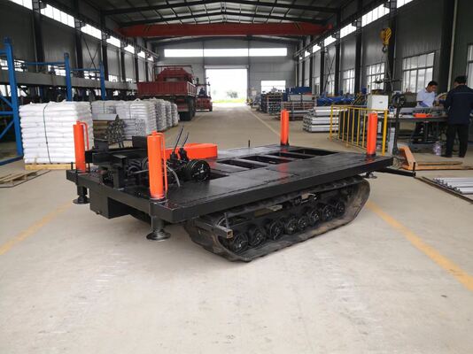 Hydraulic Crawler Drilling Rig Walking Chassis Transportation 8 Wheels Wider Platform