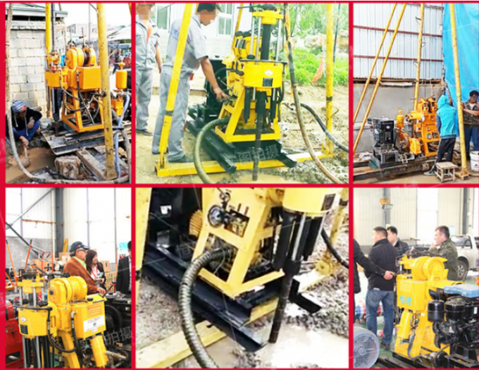 Hydraulic 150m Depth Borehole Drilling Equipment 75-90° Drilling Angle 3