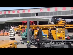 260 Meters Pneumatic Drilling Rig Crawler Mounted Water Well Machine Tunnel