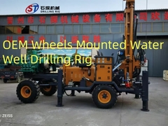 Africa ST260 Tire Type Drill Rig With Mud Pump / Air Compressor