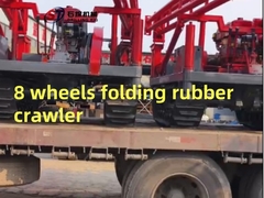 OEM Rubber Wheels Folding Tower Crawler Track Undercarriage With Diesel Engine