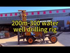 View Africa ST260 Tire Type Drill Rig With Mud Pump / Air Compressor Demo