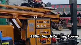 280m Pneumatic Drilling Rig 6000kg Power