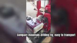 Compact mountain drilling rig, easy to transport.
