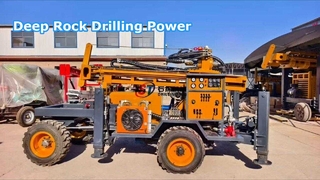 200m Diesel Borewell Drill Rig Powerful Rock Drilling